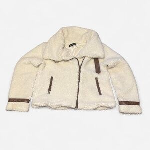 Blu Pepper Cream Sherpa Teddy Jacket – Size L